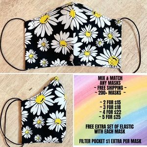 Face Mask ~ 100% Cotton ~ Elastic String